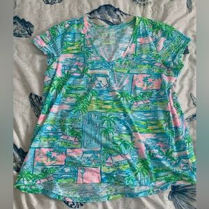 EUC Lilly Pulitzer Etta V Neck Tee